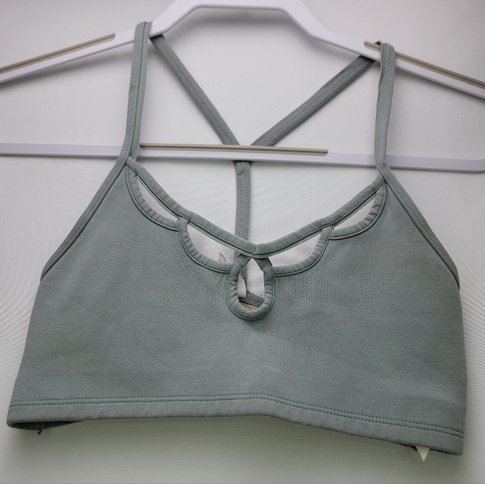 FP Movement by Free People Sage Green Bra size small yoga pilates stretchy